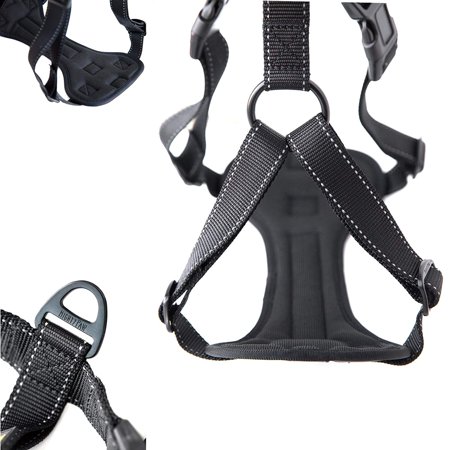 Free Bino Harness Strap (Mighty Paw Vehicle Safety Harness, Car Harness with Adjustable Straps and Soft Padding, Doubles as Dog Walking Harness with Front Range Leash Attachment (Large,)