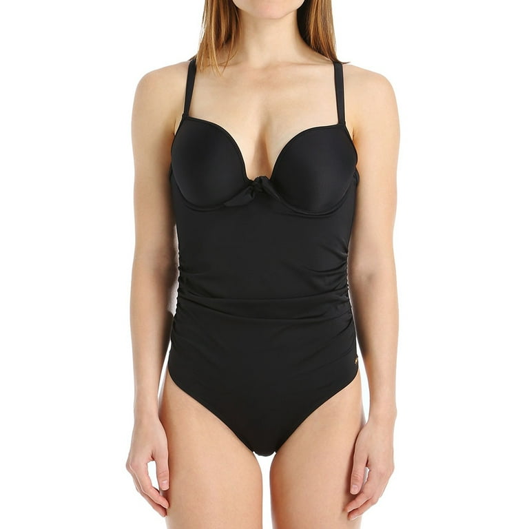 Womens Deco Swim Underwire Moulded Swimsuit, 36DD, Aqua Marine