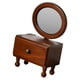 thumbnail image 5 of Espejo de sobremesa, espejo de maquillaje, elegante decoración de escritorio, retro, portátil. Oval, 5 of 9