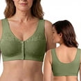 thumbnail image 2 of Soft Bra for Women JIANLAI Wireless Bra Full Coverage Lace Tshirt Everyday Bra Green, 2 of 5