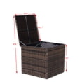thumbnail image 5 of Olurrisa Outdoor Storage Box with Hinged Lid - 25.5" Brown PE Wicker Deck Box, Weather-Resistant Design for Patio Furniture Cushions & Pool Toys, 5 of 11