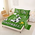 thumbnail image 2 of Erosebridal Cartoon Football Court Bed Sheets,Kawaii L Alphabet King Sheets For Soccer Lovers 4pcs, 2 of 6