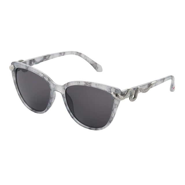 Anteojos de sol Betsey Johnson Serpentina Ojo de Gato 56mm Azul Claro