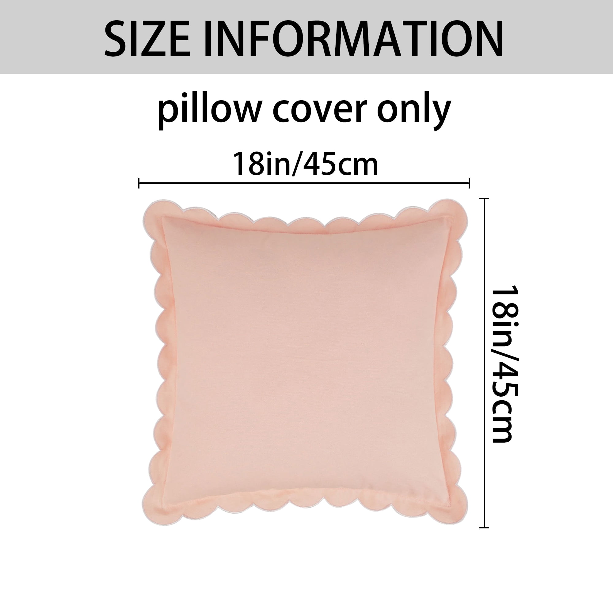 Unique Bargains Soft Cotton Throw Pillow Covers Light Pink 18" x 18"