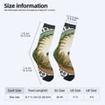 thumbnail image 4 of Four Seasons Universal Socks (2 Pairs) - Nature-Themed Landscape Design with Mountains & Grass Unisex Trendy Mixed Color Socks Perfect for All Seasons, 4 of 5