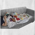 thumbnail image 6 of Birthday Party Soft Flannel Fleece Blanket, Birthday Musician Singer Dog with Glasses and Party Cake Cones Image Print, Cozy Plush for Indoor and Outdoor Use, 70" x 90", Multicolor, by Ambesonne, 6 of 6