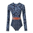 thumbnail image 2 of Traje de baño sexy de una pieza con estampado de manga larga Traje de surf de buceo para mujer Fridja  nalpqowj55545, 2 of 4