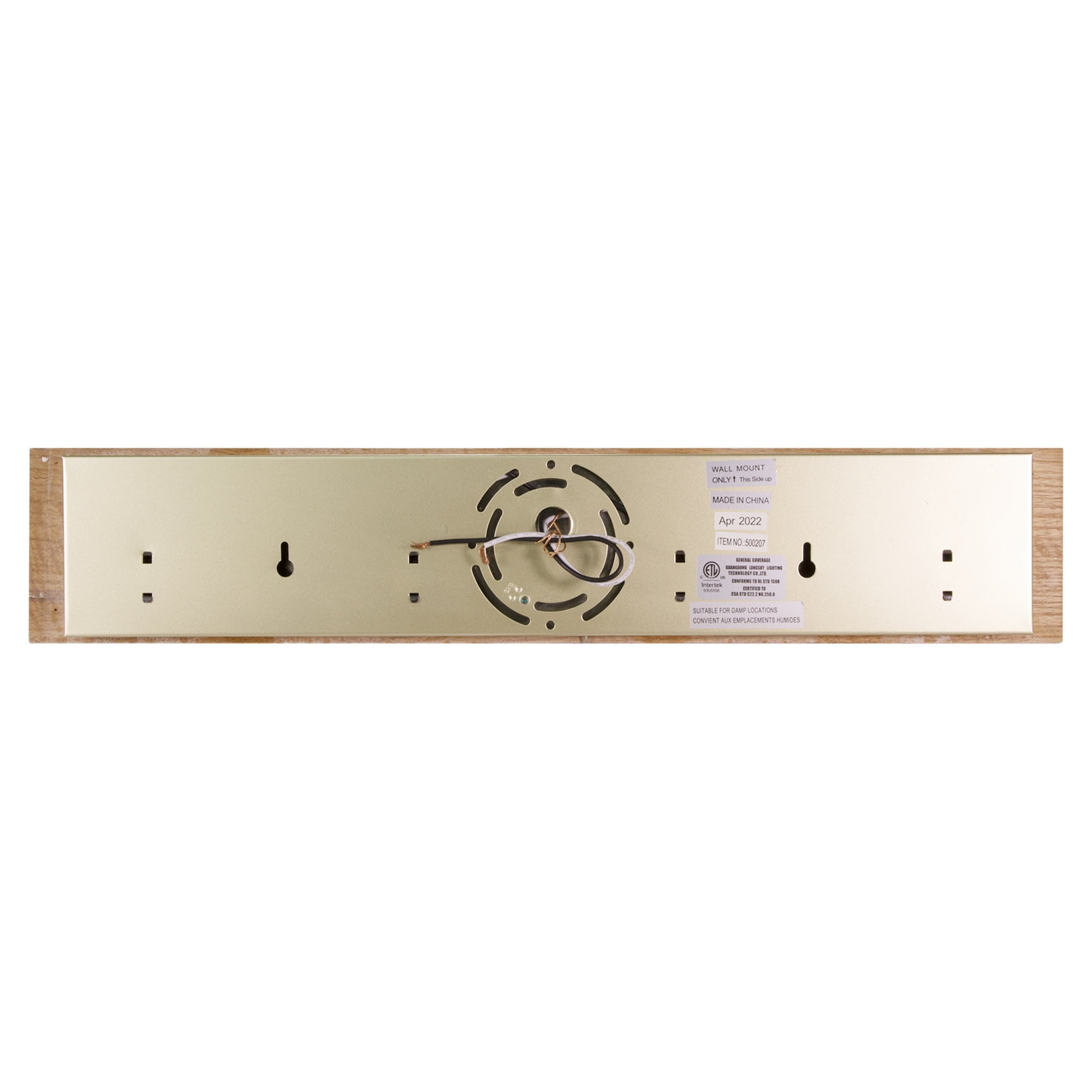 Design House Contemporary Honey Oak 4-Light Dimmable Bathroom Vanity Strip Light