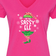 thumbnail image 4 of Inktastic Funny Christmas I'm the Sassy Elf with Shoes and Hat Women's V-Neck T-Shirt, 4 of 5