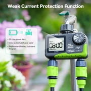 RainPoint Sprinkler Timer, Programmable Manual and Automatic Garden Hose Watering System with Rain Delay, IP65 Waterproof Digital Irrigation for Yard, Lawn, Pool, 2 Outlets Green - ITV205
