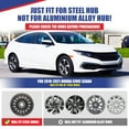 thumbnail image 3 of 4 Pack Hubcap Wheel Cover Replacement,16" Wheel Rim Cover for 2016-2025 Honda Civic Sedan,Compatible With Steel Wheels,Snap on Hub Caps Replacement,ABS+PC Material,Black Lacquer, 3 of 7