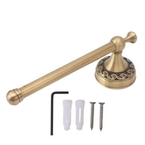 BIMZUC Brass Antique Toilet Paper Holder – Retro European Wall‑Mounted Tissue Roll Bar for Bathroom, Kitchen & Foyer