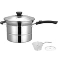 thumbnail image 1 of 1 Juego de olla de acero inoxidable, colador de Pasta, cesta, olla para espagueti, olla para freír, 1 of 6