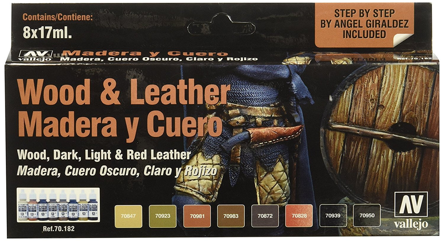 Vallejo Wood & Leather Paint Set New