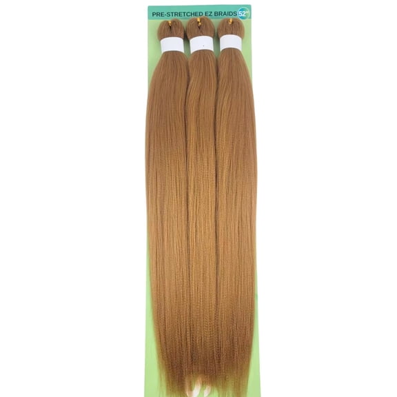 WEIF-Honey Blonde Braiding Hair Pre stretched Hypoallergenic Synthetic ez braid 27 Prestretched Braiding Hair Extensions for Knotless Braids