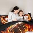 thumbnail image 4 of Erosebridal Baseball Glove Pattern Twin Comforter Sets,Boys Ball Sport Bedding Set For Boys Men, Reversible 2-Piece, 4 of 7