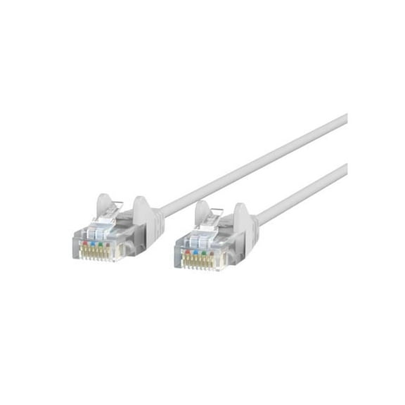 Cat6 Slim 28AWG Cable, White - 20 ft.