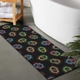 thumbnail image 2 of Colorful Mice Games Icons Black Pattern Bathroom Rugs Mat,Non Slip Microfiber Bathroom Rug,Rubber Backing,Soft Bathroom Mats for Bathroom Floor,Tub and Shower,47x17in(120x43cm), 2 of 4