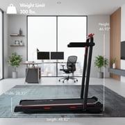 Lifesmart TM2305 2-in-1 Walking Pad Treadmill | Foldable Portable Treadmill for Home or Office | 2.25HP Brushless Motor, Manual Incline, Under Desk Walking Pad with Handle Bar, LED Display, Bluetooth