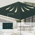 thumbnail image 4 of Outsunny 10' x 10' Square Gazebo Canopy Replacement UV Protected Top Cover Sun Shade Grey, 4 of 10