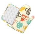 thumbnail image 2 of Disketp Vintage Cup Oven Mitts And Potholders Bbq Gloves-Oven Mitts And Pot Holders With Recycled Infill Silicone Non-Slip Cooking Gloves For Cooking Baking Grilling, 2 of 9