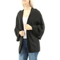 thumbnail image 2 of MAX STUDIO Womens Black Bell Sleeve Open Cardigan Top Size: S, 2 of 3
