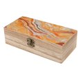 thumbnail image 6 of 7.9×2.3 In Wooden Boxes Durable Easy To Use Dustproof Prevent Slippery Delicate And Cabinet OrangeRed Marble_4, 6 of 8