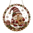 thumbnail image 5 of Clearance! Christmas Pearl Diamond Art Hanging Ornament Kit, 8" Pearl Art Kits for Adults Pearl Painting Kits, Gnome, 5 of 8