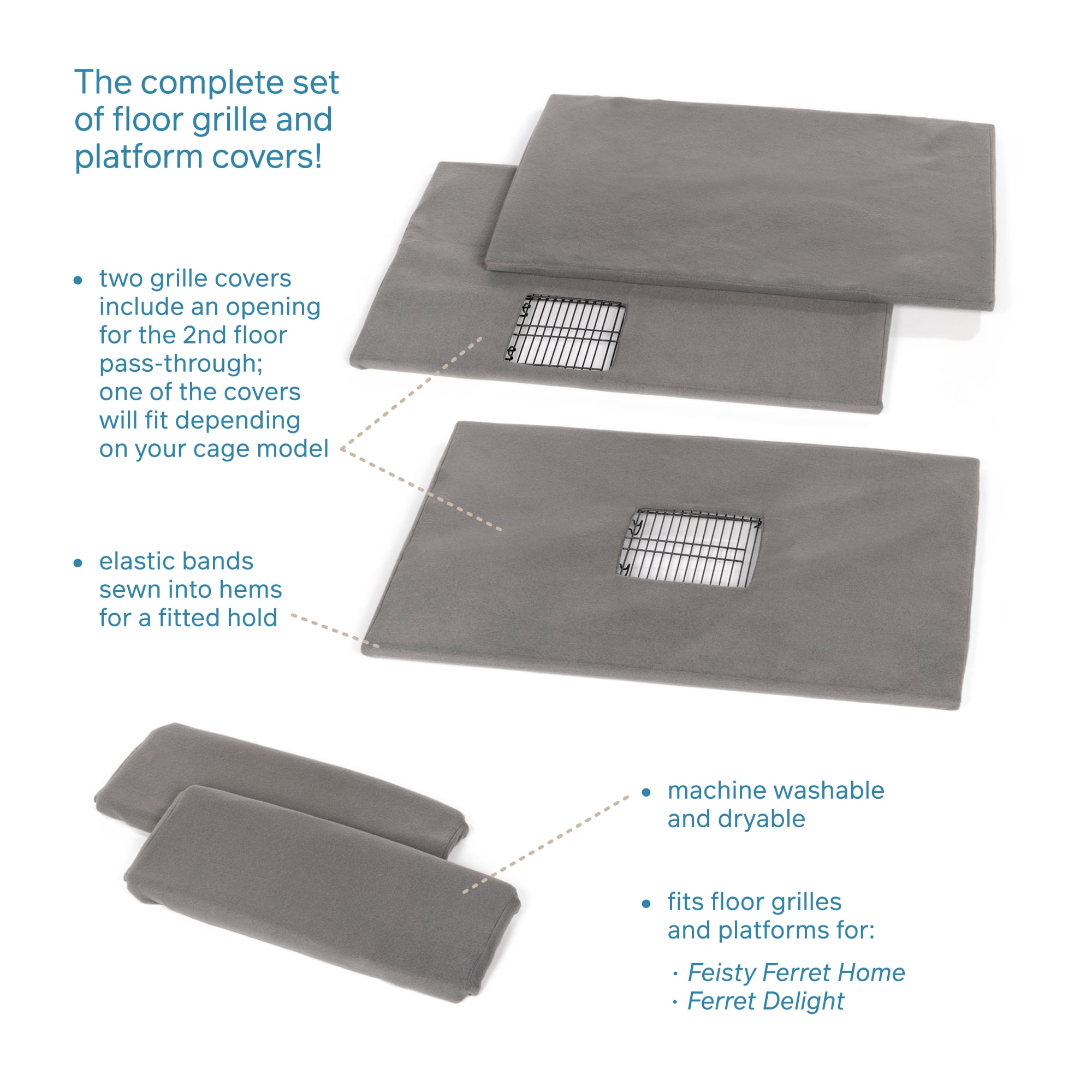 Prevue 485 COVER SET Grille & Platform Cover, Gray