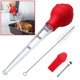 thumbnail image 1 of Baster para salsa de pavo y pollo a la barbacoa con cepillo de limpieza, aguja inyectora, cepillo de calidad, vinagrera para barbacoa, bombilla de acero inoxidable de goma, 1 of 5