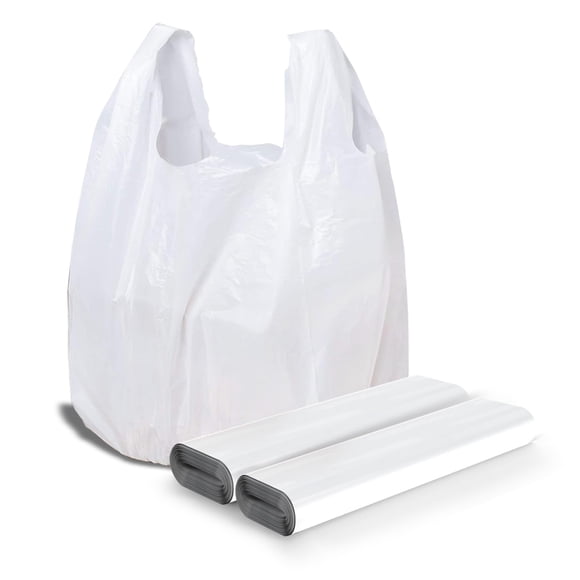 Bolsas de plástico LimonLaViu, paquete de 100 unidades, 25 micras, 29,2 x 16,5 x 53 cm, con asas