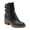 Black, variant on Womens MARIETA 2 Faux Leather Zipper Ankle Boots