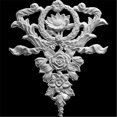 thumbnail image 1 of Ekena Millwork ONL10X12X01FL 10.62 In. W X 12.62 In. H X .75 In. P Architectural accent - Large Flower And Wreath Drop Onlay, 1 of 1