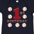 thumbnail image 4 of Inktastic First Birthday Baseball Boys Baby Bodysuit, 4 of 5