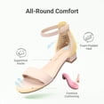 thumbnail image 4 of DREAM PAIRS Girls' Strappy Flat Sandals, Elegant T-Strap Summer Dress Shoes with Metallic Ball Accent, Comfortable Adjustable Ankle Strap Sandals for Little Kid/Big Kid, 4 of 6