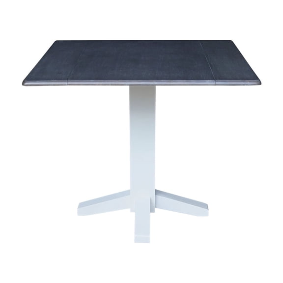 36" Solid Wood Square Dual Drop Leaf Dining Table with 2 Dining Chairs