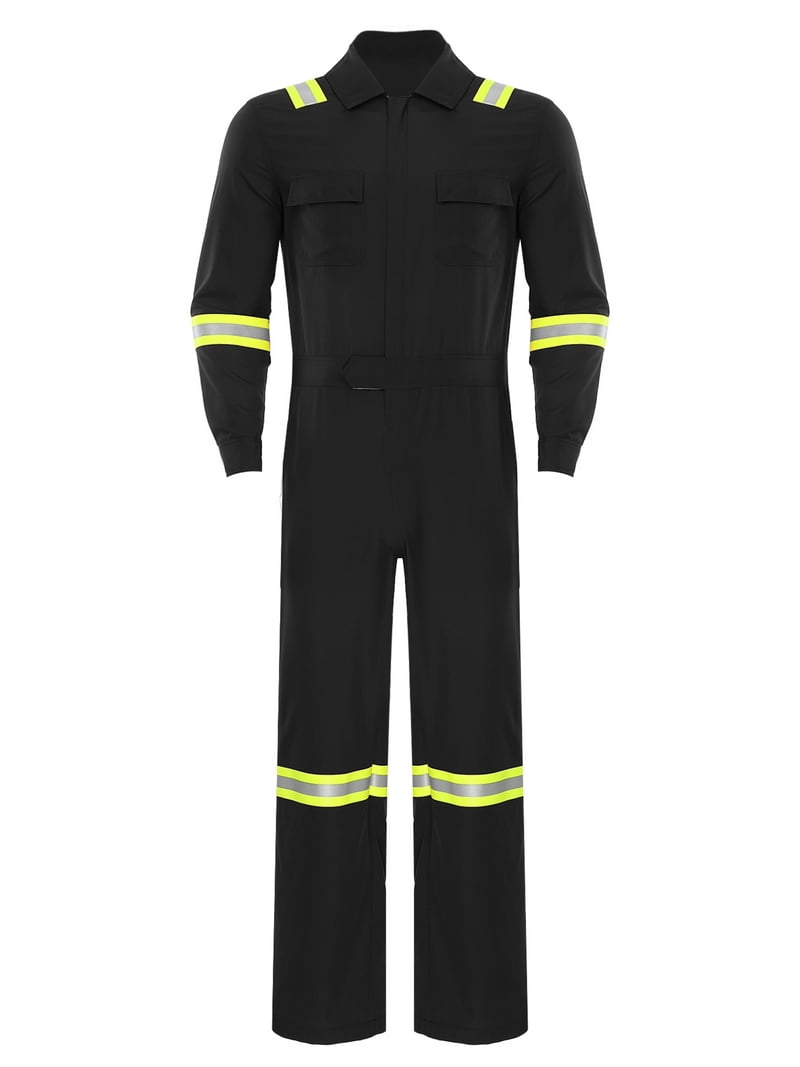 vastwit Mens Coveralls Reflective Safety Mechanics Jumpsuits High