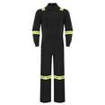 thumbnail image 3 of YiZYiF Mens Work Overalls Hi Vis Coveralls Long Sleeve Mechanics Jumpsuit Reflective Safety Workwear Black 3XL, 3 of 7