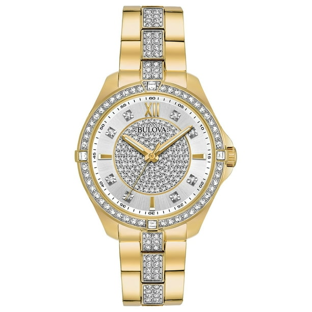 Bulova Bulova Women's Crystal Accent Gold Stainless Steel Watch