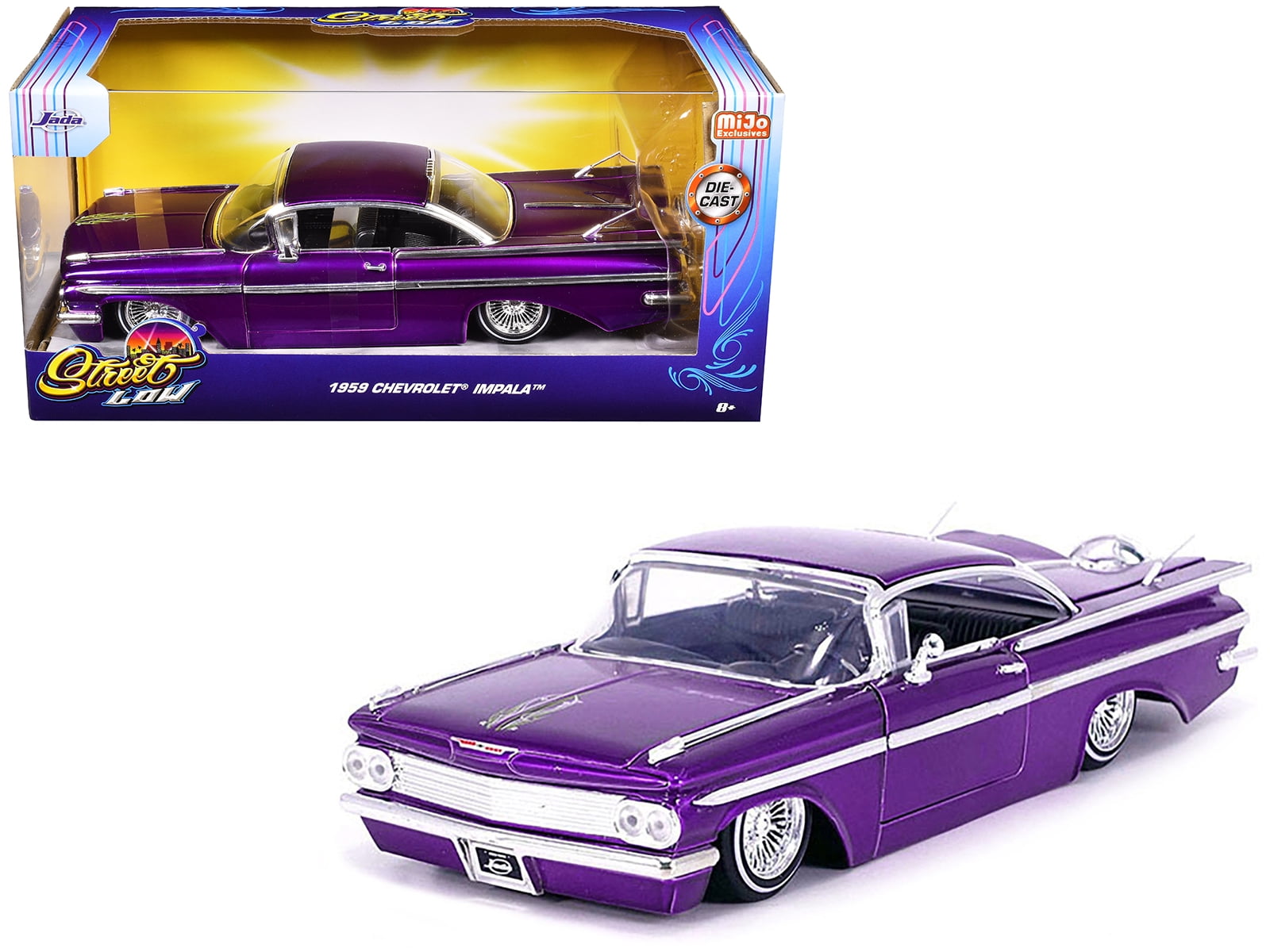 ミニカー street low 1960 chevrolet impala 1960 Chevrolet Impala Black \Lowrider Series\ Street Low 1/24