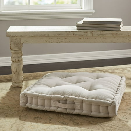 Giant Floor Cushion - Better Homes & Gardens Corduroy Tufted Square Floor Cushion, Smoke