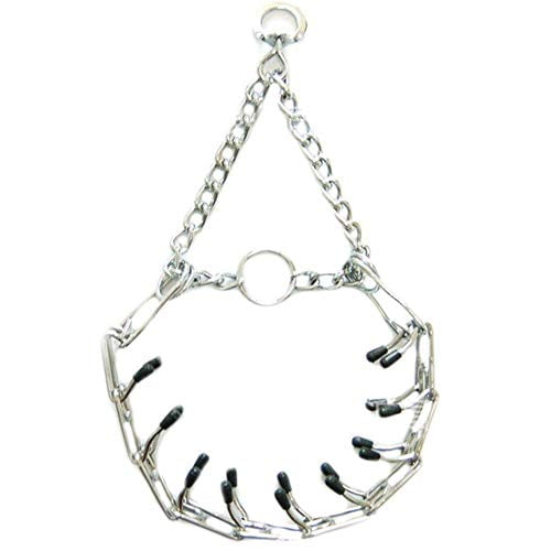 MPP Dog Training Prong Choke Chain Collars Removable Rubber Tip Links Choose Size (18" - 3mm)
