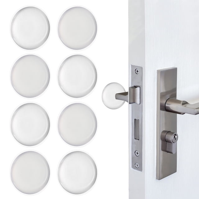 8 Piezas de Topes de Puerta de 3.1 Pulgadas para Protector de Pared, Bumpers de Pomo de Puerta de Silicona Transparentes