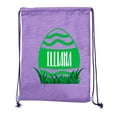thumbnail image 2 of Personalized Easter Basket Bags, Cotton Drawstring Backpacks Custom Easter Bags - Wavy Lines Egg, 2 of 2