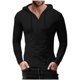 thumbnail image 1 of pstuiky manga larga para hombre, Blusa informal con capucha y manga larga con botones y cordón ajustable para hombre Tops de talla grande para hombre l, 1 of 7