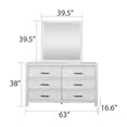 thumbnail image 3 of Denver Modern Style 6-Drawer Dresser Made with Wood in Rustic Natural(NO MIRROR), 3 of 6