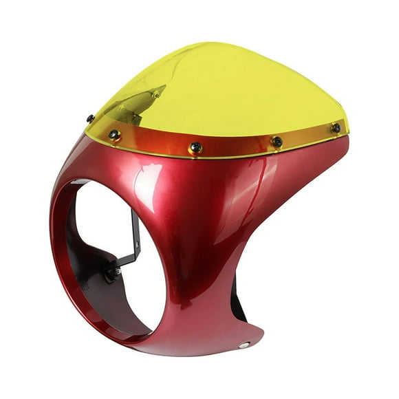 Accesorio de pantalla de carenado de faro para parabrisas de motocicleta rojo amarillo