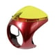 thumbnail image 1 of Pantalla de carenado de faro redondo, deflector de viento para motocicleta Cafe Racer rojo amarillo, 1 of 9