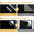 thumbnail image 3 of Duslogis Portable Blackout Shades (39" x 57") Travel Blackout Curtains, 100% Blackout Material Temporary Curtains Blackout Blinds for Baby Nursery, Bedroom, Touring car or Travel Use（Black）, 3 of 7