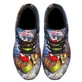 thumbnail image 2 of Merry Christmas Santa Claus American flag Shoes Sneakers for Women Men Black Size 11.5, 2 of 7